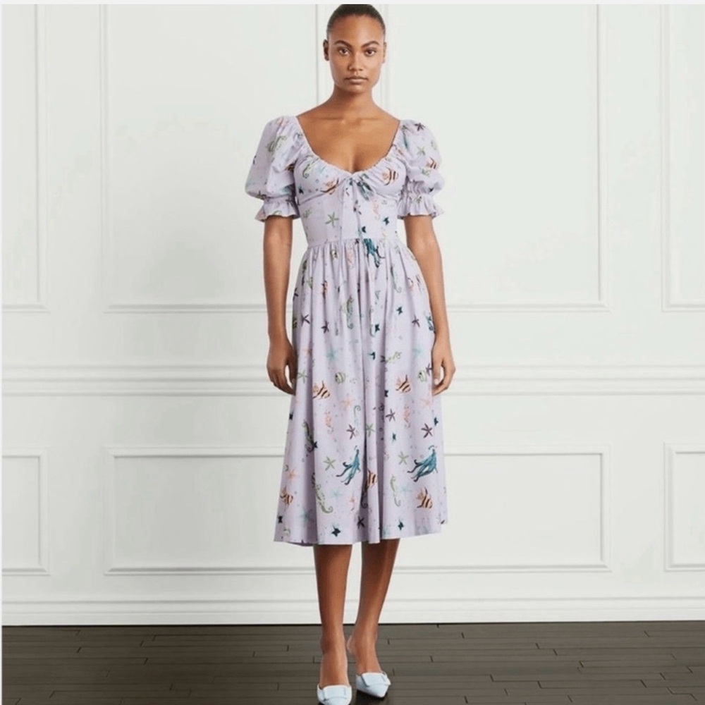 Hill House Ophelia Dress in Sea Creatures Print Size Small - Worn Once!